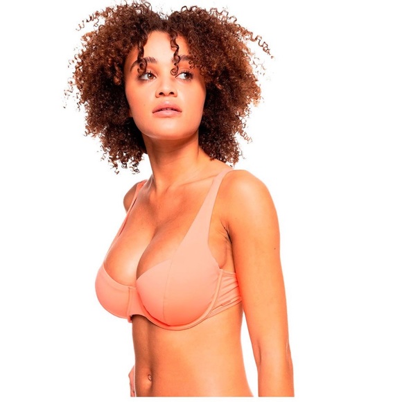 •ROXY•BNWT NEON ORANGE BEACH CLASSIC BIKINI TOP SIZE S - Picture 3 of 9